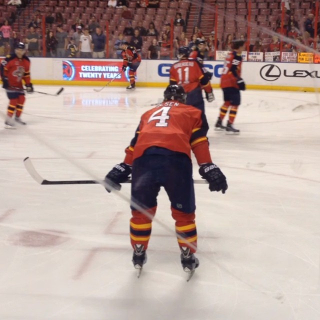 #flapanthers on the ice for warm-ups 3/11/14