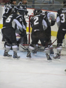 The San Antonio Rampage warm up before a game (Photo by Amanda Land). 