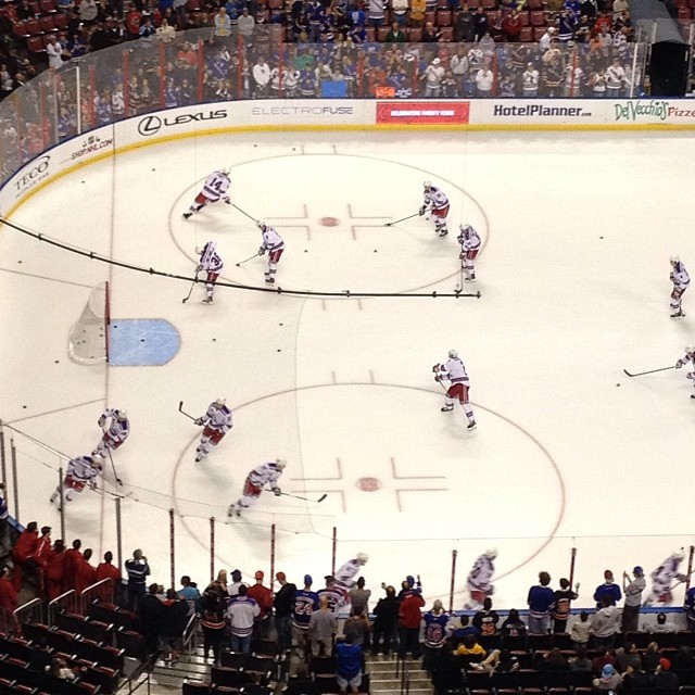 #NYRangers take the ice for warmups in FL! #FlaPanthers #NHL